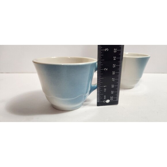 Vintage Jackson Custom China Mugs Set Of Two Blue White Fade K8 - Picture 6 of 8